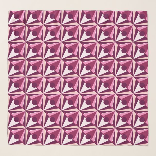 Magenta Shapes Scarf (Front)
