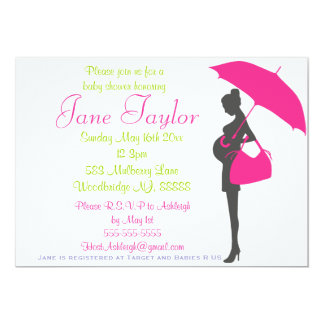 Pregnant Silhouette Invitations 8