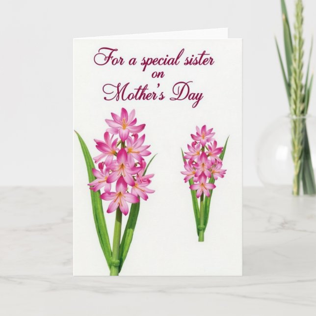 Magenta Sister Mothers Day Card (Front)