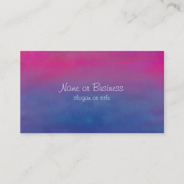 Magenta Sky Abstract Design Business Card (Front)