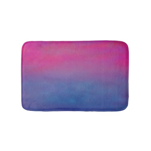 Magenta Sky Abstract Landscape Bathroom Mat