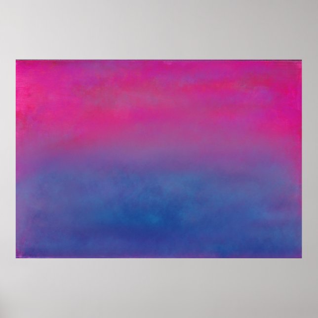 Magenta Sky Abstract Landscape Poster (Front)
