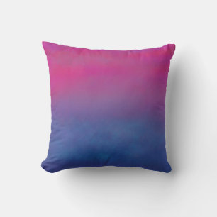 Magenta Sky Abstract Landscape Throw Pillow