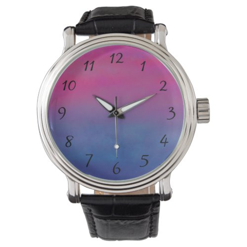 Magenta Sky Abstract Landscape Watch