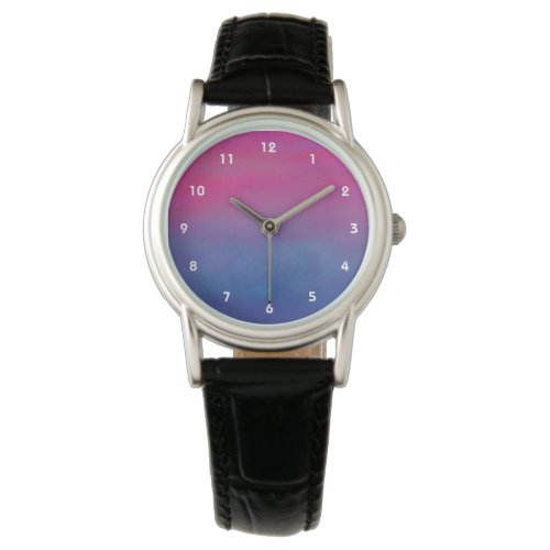 Magenta Sky Abstract Landscape Watch