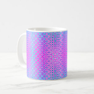 Magenta, Sky Blue, and Navy Retro Geometric Coffee Mug