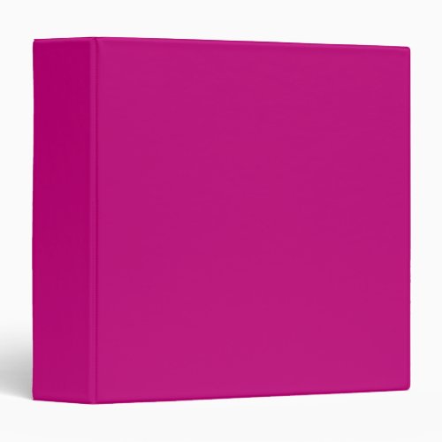 Magenta solid color  3 ring binder