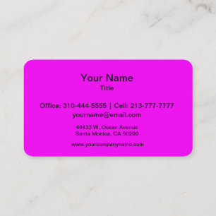 Magenta Solid Color Business Card