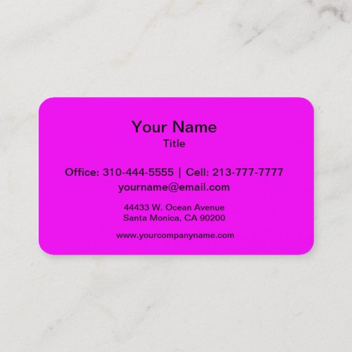 Magenta Solid Color Business Card