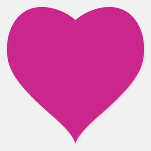 Magenta solid color  heart sticker