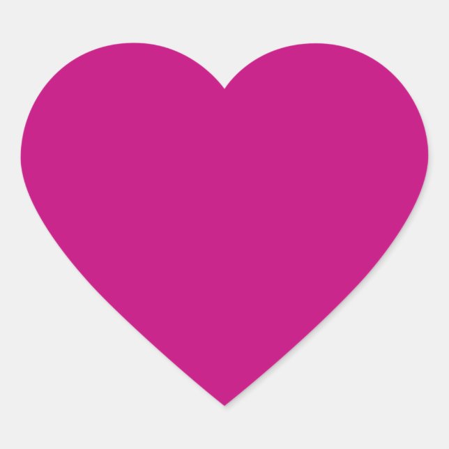 Magenta (solid color)  heart sticker (Front)