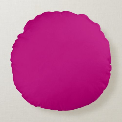 Magenta solid color  round pillow