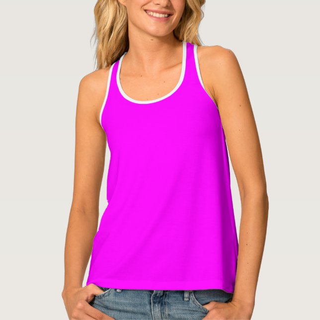 Magenta Solid Color Tank Top (Front)