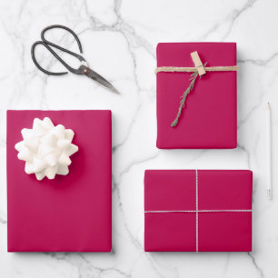 Magenta solid deep dark saturated wrapping paper sheets