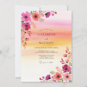 Magenta Spirited Summer Wedding Invitation