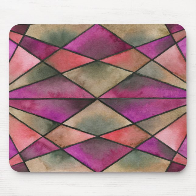 Magenta Stained Glass Mouse Pad (Front)