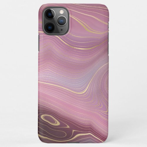 Magenta Strata  Mauve Pink and Muted Purple Agate iPhone 11Pro Max Case