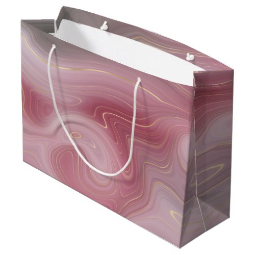 Magenta Strata  Mauve Pink and Muted Purple Agate Large Gift Bag