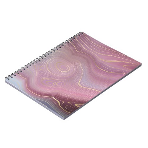 Magenta Strata  Mauve Pink and Muted Purple Agate Notebook