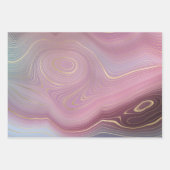 Magenta Strata | Mauve Pink and Muted Purple Agate Wrapping Paper Sheets (Front 3)