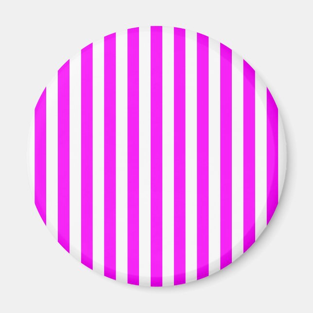 Magenta Stripes Magnet (Front)