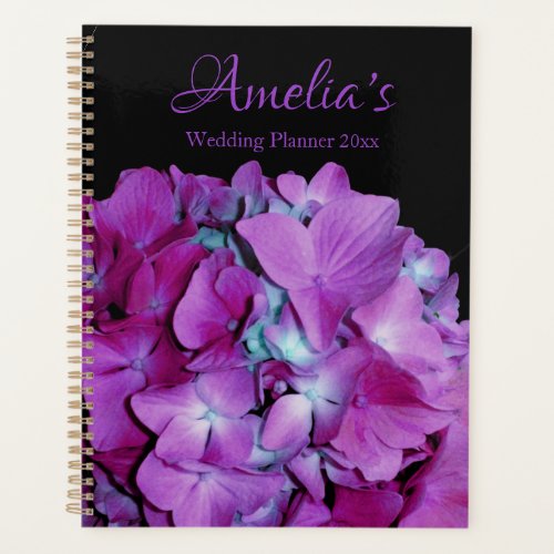 Magenta teal hydrangeas floral flower wedding  planner