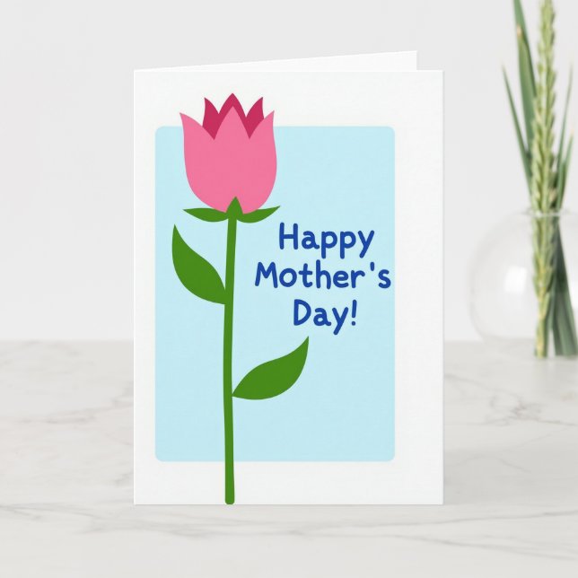 Magenta Tipped Bloom Card (Front)