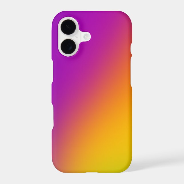 Magenta To Yellow Diagonal Gradient Iphone Case (Back)