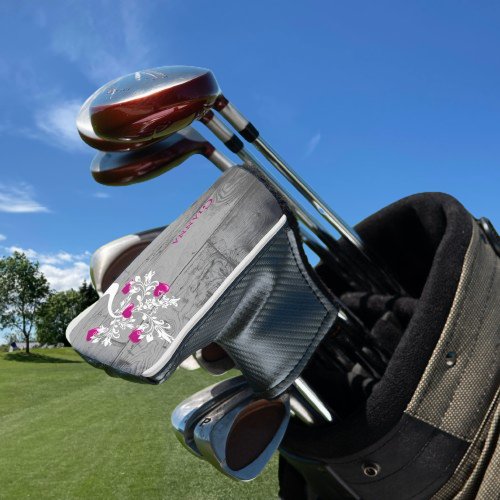 Magenta Tree of Hearts Personalized Golf Head Cover