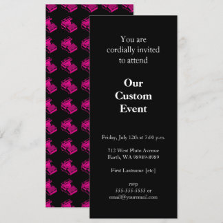 Magenta Type Writing Machine Invitation