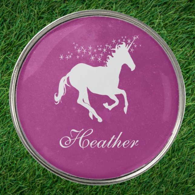 Magenta Unicorn Personalize Golf Ball Marker (Magenta Unicorn Personalized Golf Ball Marker)