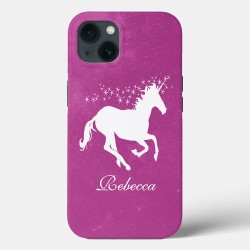 Magenta Unicorn Personalized Case_Mate iPhone Case