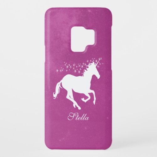 Magenta Unicorn Personalized Case_Mate Samsung Galaxy S9 Case