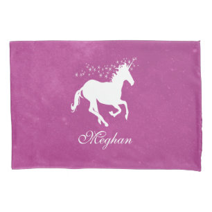 Magenta Unicorn Personalized Pillowcase