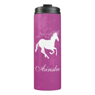 Magenta Unicorn Personalized Thermal Tumbler
