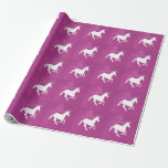 Magenta Unicorn Wedding Wrapping Paper<br><div class="desc">Wrap gifts for the bride and groom with a roll of Magenta Unicorn Wedding Wrapping Paper.  Wrapping paper design features a starry background with a unicorn adorned with stars.  Additional wedding stationery and gifts available with this design as well.</div>
