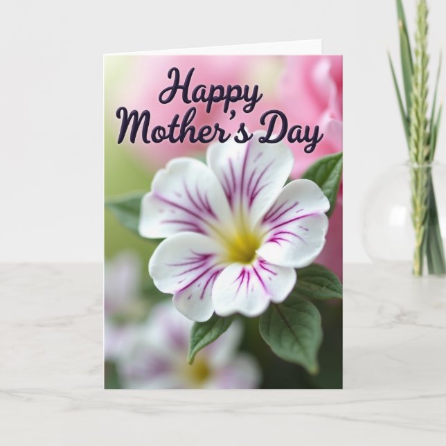 Magenta Veined Bloom Card (Front)