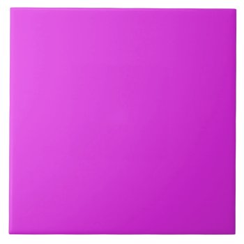 Magenta Violet Bright Purple Color Background Ceramic Tile by SilverSpiral at Zazzle