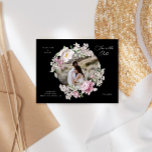 Magenta Watercolor Floral Save The Date Postcard<br><div class="desc">c</div>
