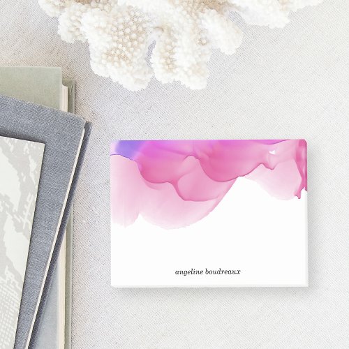Magenta Watercolor Personalized Post_it Notes