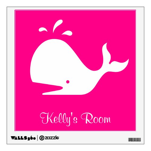 Magenta Whale 4Kelly Name Wall Decal