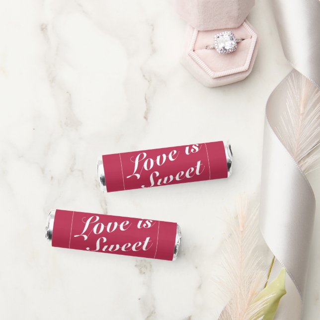  Magenta & White Modern Minimalist Wedding   Breath Savers® Mints (Wedding)
