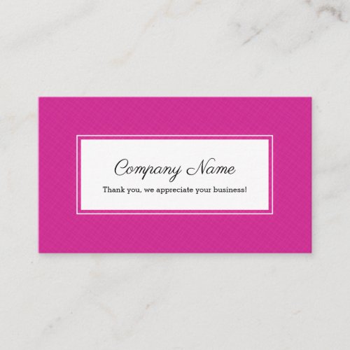 Magenta White Rectangle Frame Referral Card