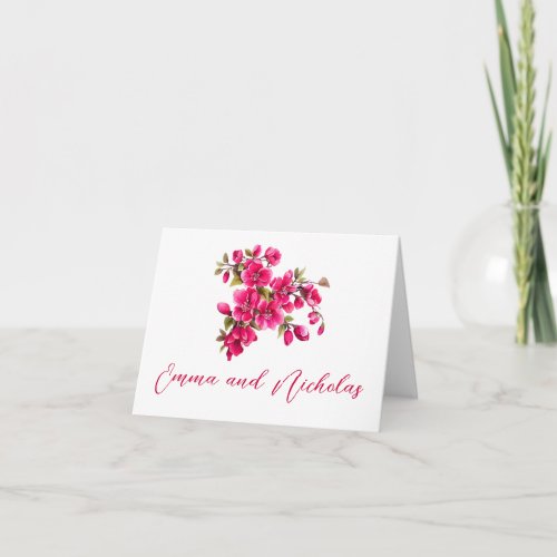Magenta Wild Roses Note Card
