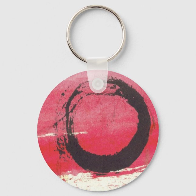 Magenta Zen Circle Keychain (Front)