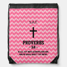 Magenta Zigzag Pattern Bible Verse Christian