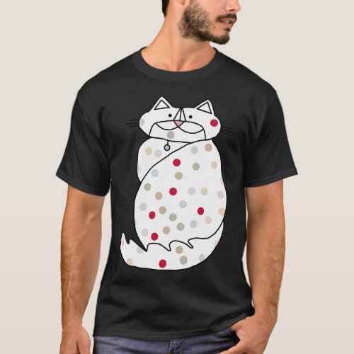Magentaverse Spotty Cute Cat T_Shirt
