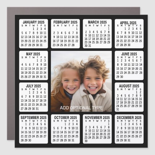 Magentic Calendar Square with Photo Car Magnet