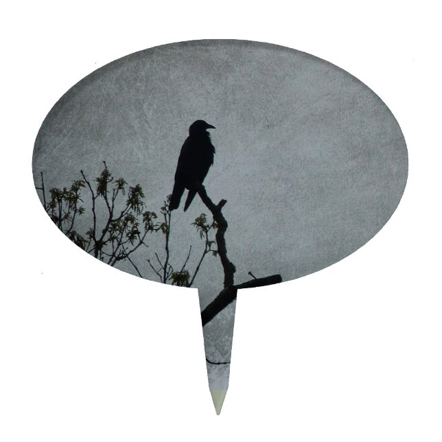 Magestic Crow Cake Topper (Front)