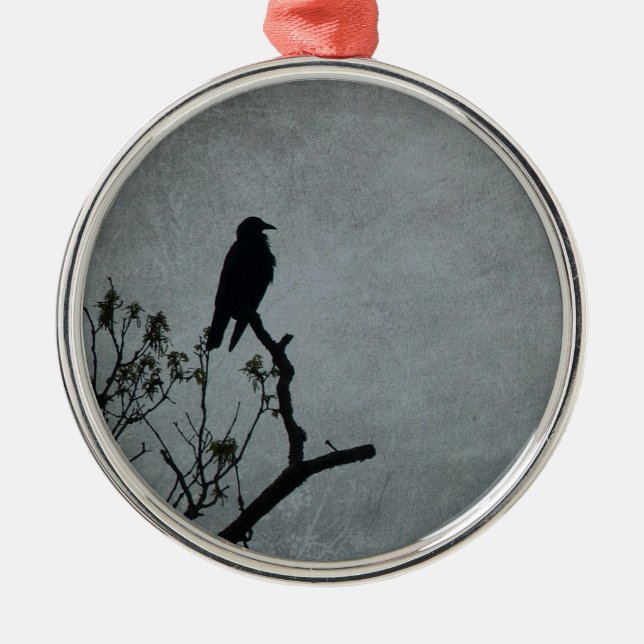 Magestic Crow Metal Ornament (Front)